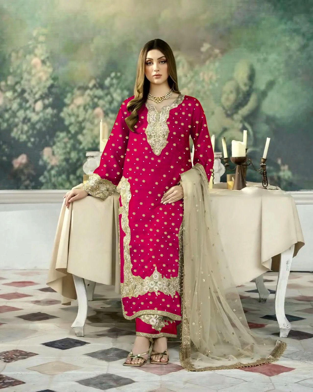 Dvd 5115 Jimmy Choo With Embroidery Top Bottom With Dupatta Online Wholesale